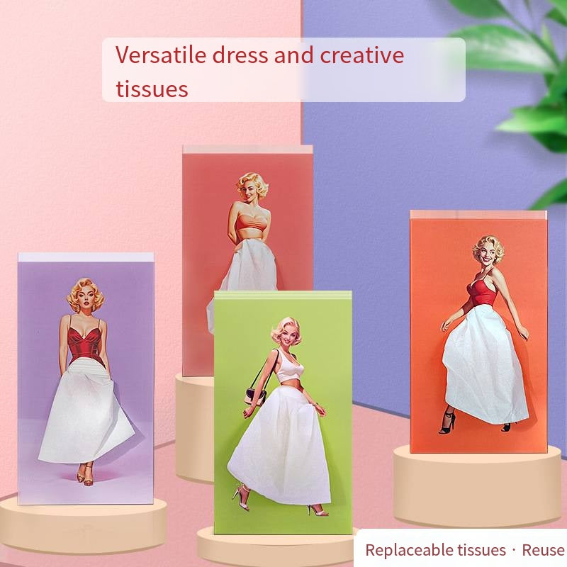 Modern Home & Car Décor - Creative ABS Cartoon Lady Tissue Bo